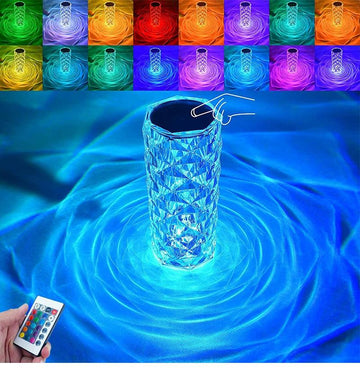 Abajur Luminária Cristal Led Touch 16 Cores - Nice Descontos