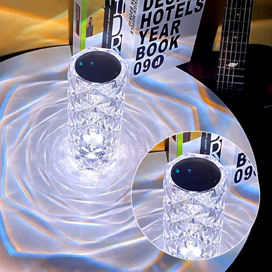 Abajur Luminária Cristal Led Touch 16 Cores - Nice Descontos